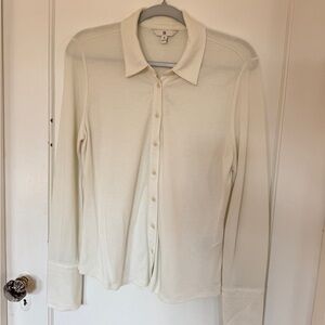 Banana Republic Cream Button Down Shirt
